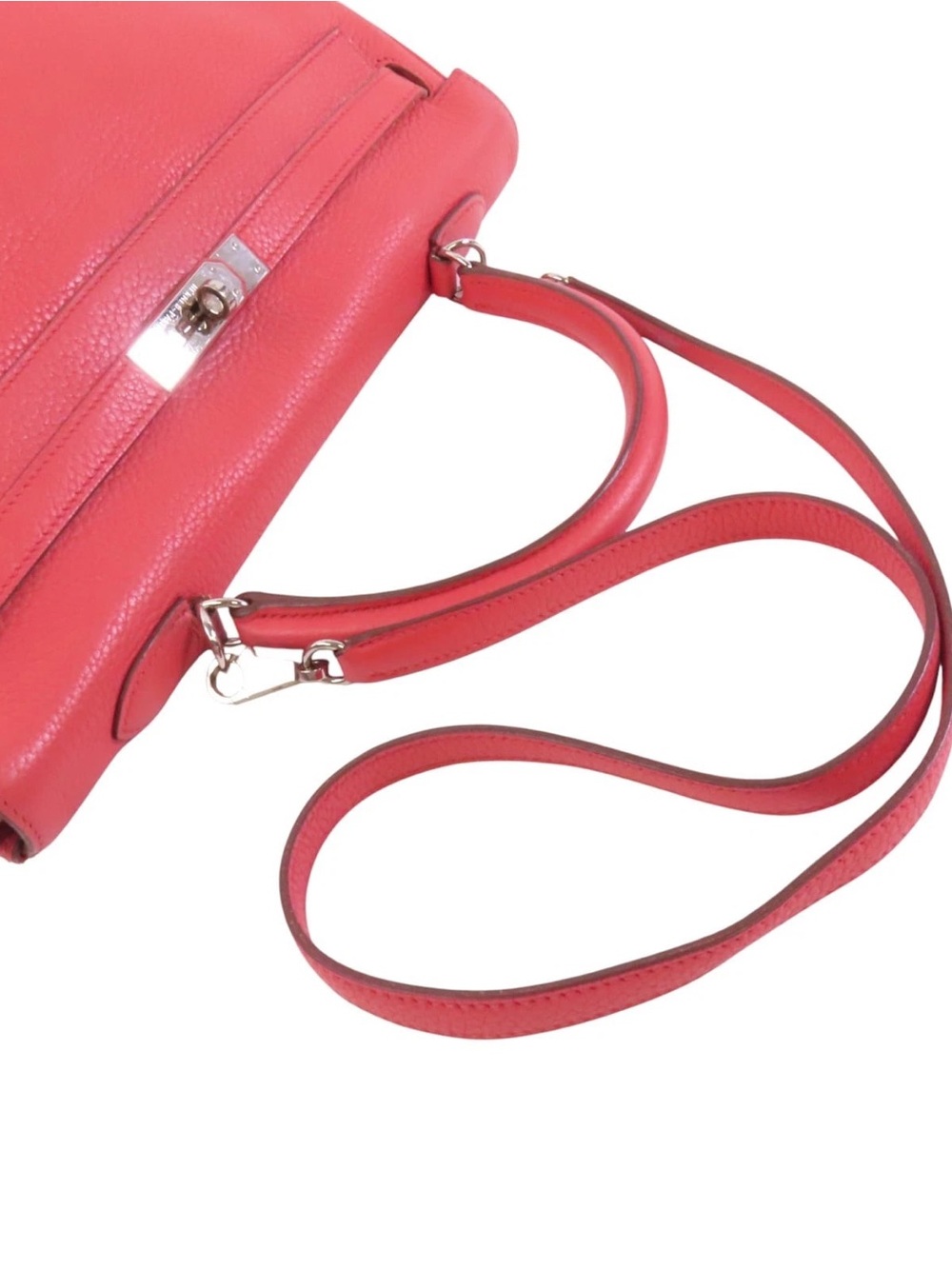 Authentic HERMES KELLY 35 pink clemence leather with strap - Picture 10 of 16